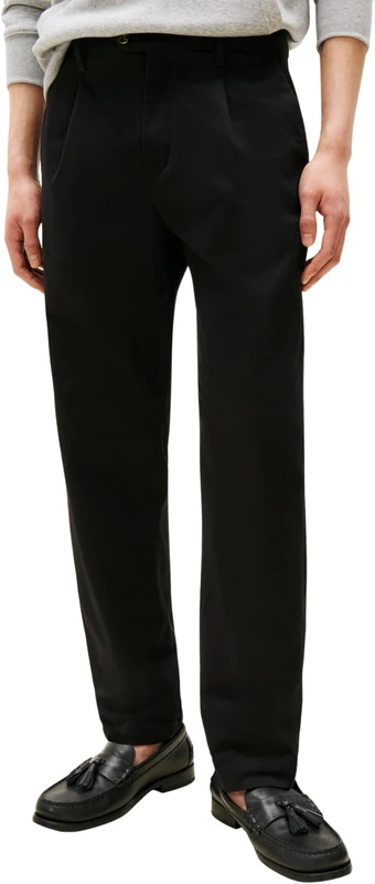 Tommy Hilfiger Men’s Harlem Satin Relaxed Fit Chinos, Black (Black), 34W/29L