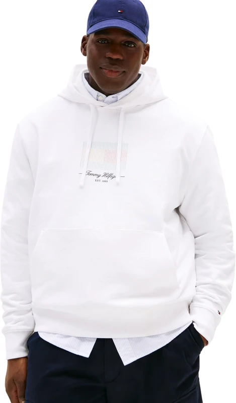 Tommy Hilfiger Men’s Ithaca Hoodie, White (White), 5XL - Image 1