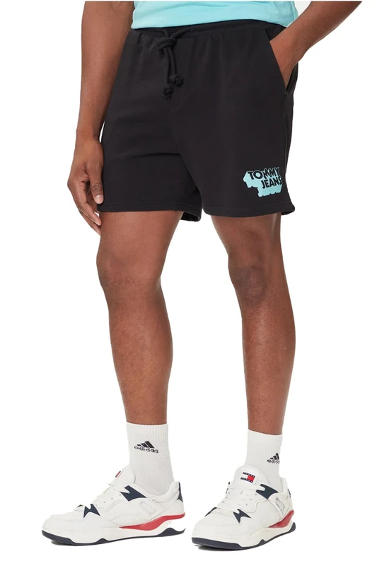 Tommy Jeans Mens TJM RLX Stack Logo Sweatshrt Ext Dm0dm21803 SweatShorts, Black (Black), S UK - Image 1