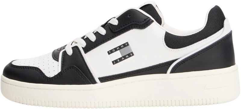 Tommy Jeans Men's TJM Retro Basket Em0Em01610 Low Top, Black (Black), 7 UK