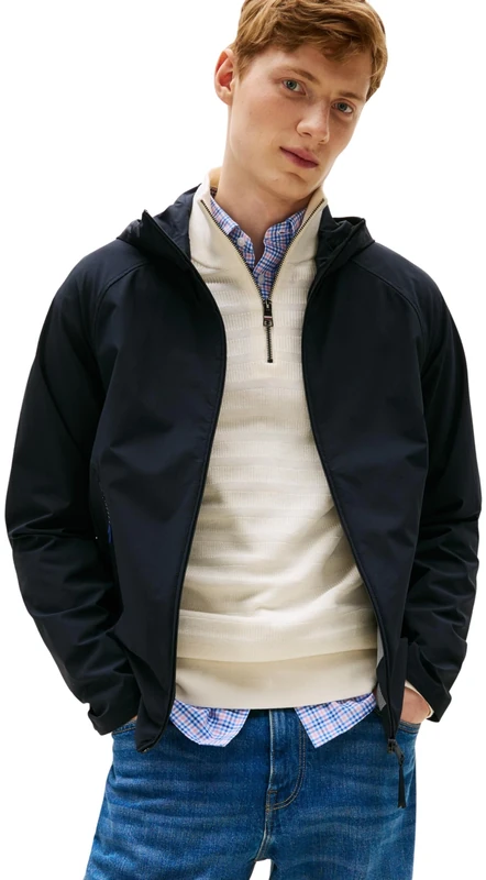 Tommy Hilfiger Men’s Transitional Hoodie, Blue (Desert Sky), XS