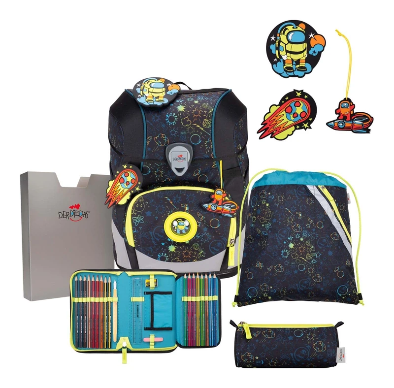 DerDieDas Girl's ErgoFlex Tiny LED Set, Nero, EINE GRÖSSE FÜR ALLE