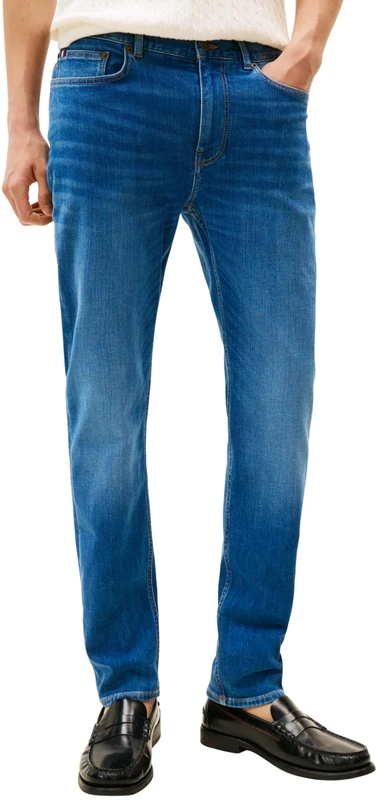 Tommy Hilfiger Men's Slim Fit Bleecker Mid Rise Jeans, Blue (Camino Indigo), 32W/35L
