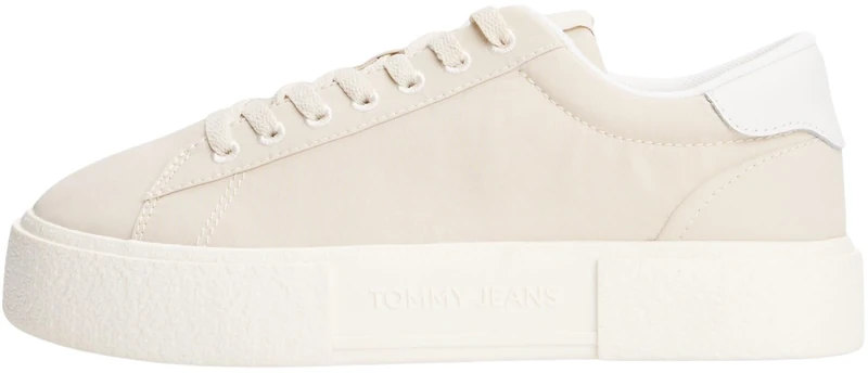 Tommy Jeans Women’s Flatform Trainers, Off-White (Newsprint), 6.5
