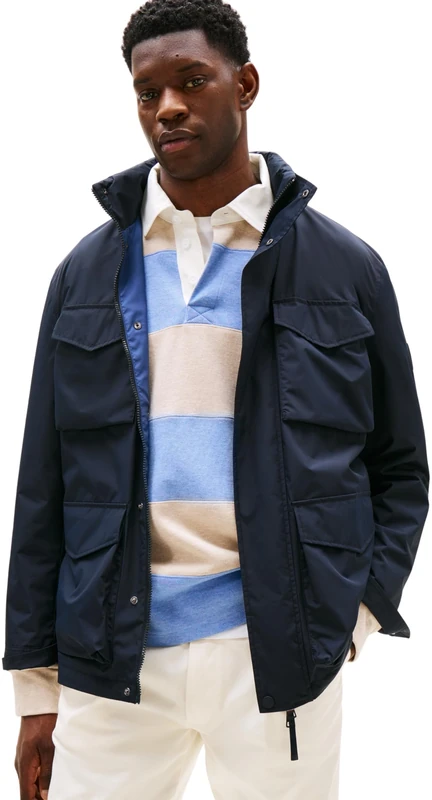 Tommy Hilfiger Men’s Packaway Field Transitional Jacket with Chest Pockets, Blue (Desert Sky), XS