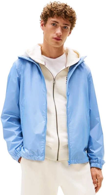 Tommy Hilfiger Men’s Transitional Hoodie, Blue (Cloudy Blue), L