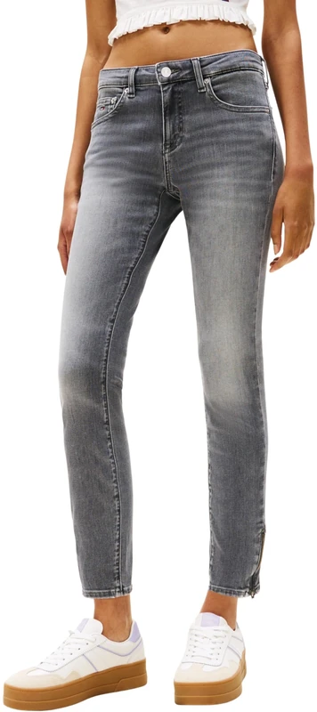 Tommy Jeans Womens Sophie Lw Skn ANK Zip Ch0277 Dw0dw21741 Skinny, Denim (Denim Grey), 26W / 28L UK
