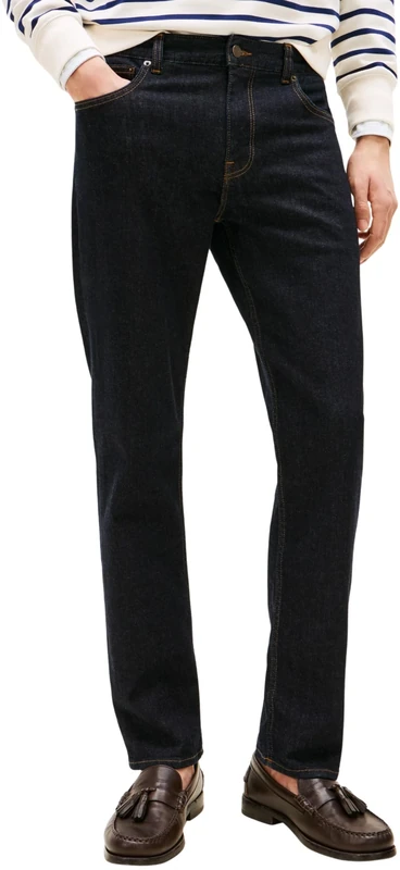 Tommy Hilfiger Men's Straight Fit Denton Mid Rise Jeans, Blue (Alpine Blue), 34W/36L