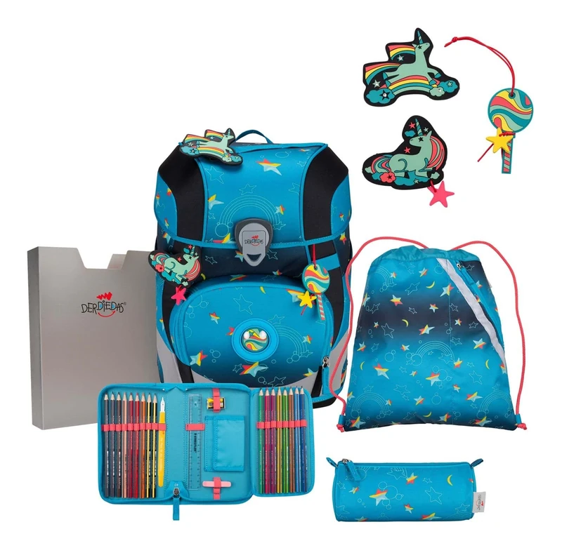 DerDieDas Unisex Kid's ErgoFlex Tiny LED Set, Blue, Medium