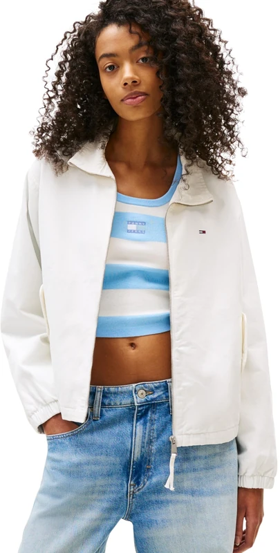 Tommy Jeans Women's Cotton Transitional Jacket - White XXL