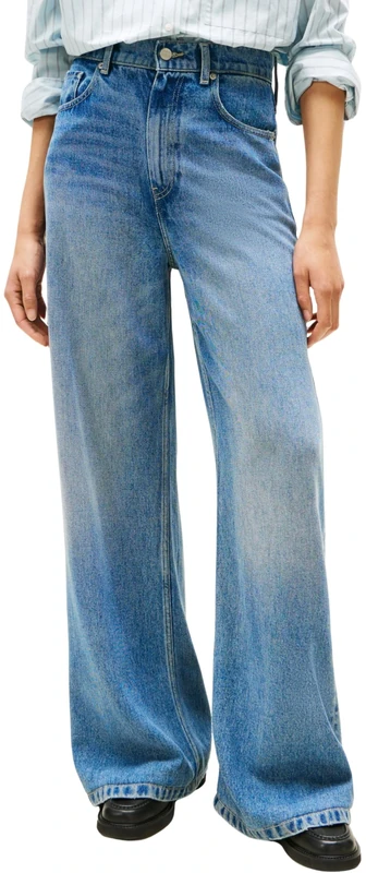 Tommy Hilfiger Women's Lana High Waist Wide Leg Jeans, Blue (Lana), 32W/30L