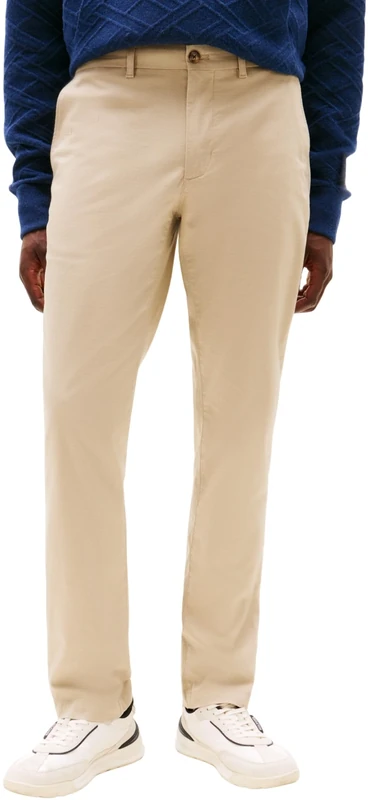 Tommy Hilfiger Men's Denton Printed Structure Straight Fit Chinos, Beige (Sandalwood), 36W/28L