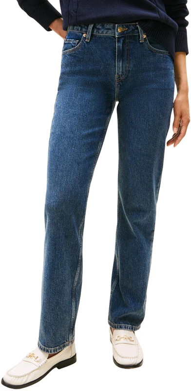 Tommy Hilfiger Women's Dee Classic Mid Rise Straight Leg Jeans, Blue (Dee), 32W/32L