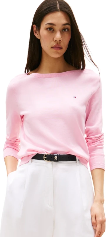 Tommy Hilfiger Women’s Knitted Jumper, Pink (Classic Pink), XXS
