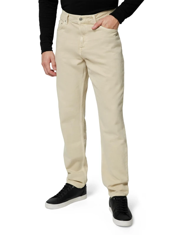 Tommy Hilfiger Men's Tapered Harlem Mid Rise Jeans, Off-White (Soft Cream), 34W/34L