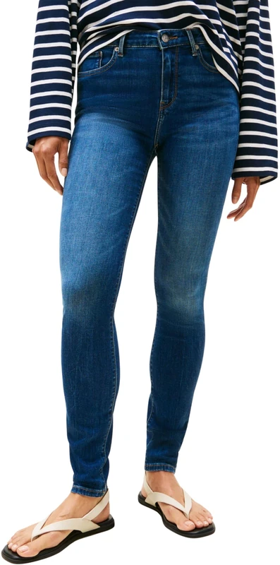 Tommy Hilfiger Women's DNM FLO Wide Leg HW WW0WW45675 Other Jeans, Denim (Flo), 25W / 28L