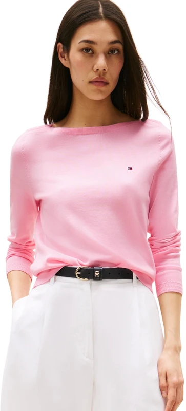 Tommy Hilfiger Women’s Knitted Jumper, Pink (Classic Pink), XS