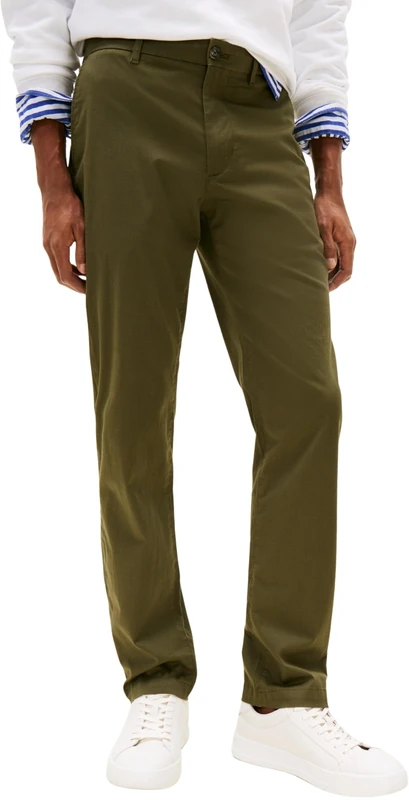 Tommy Hilfiger Men's Denton Printed Structure Straight Fit Chinos, Green (Dark Greenery), 36W/38L - Image 1