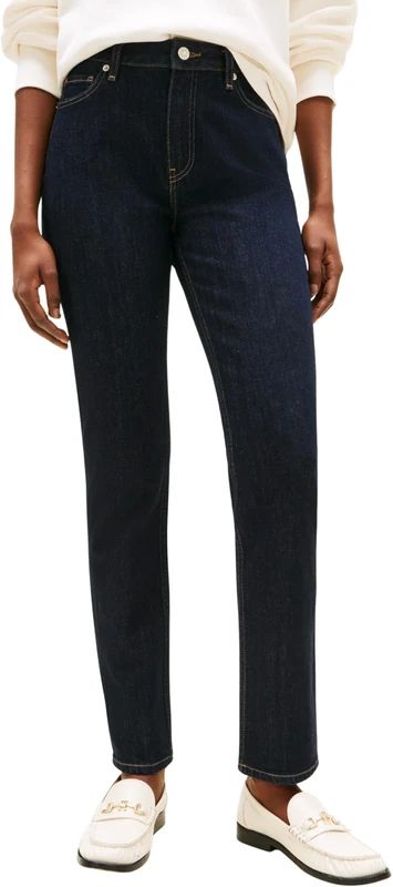Tommy Hilfiger Women's Rinse Slim Fit Mid Rise Jeans, Blue (Denim Rinse 01), 30W/25L