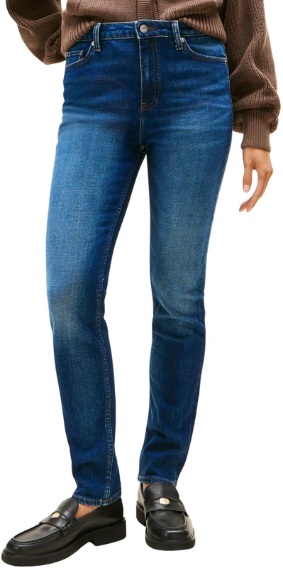 Tommy Hilfiger Women's New Doreen Slim Fit Mid Rise Jeans, Blue (New Doreen), 34W/24L