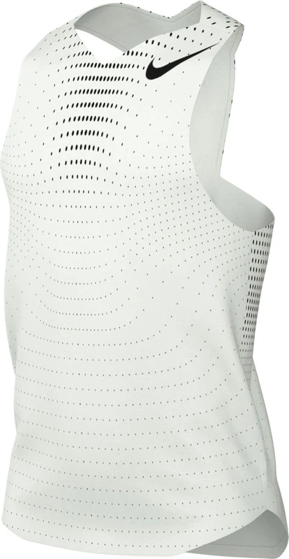 Nike Aeroswift Dri-Fit ADV Running Singlet for Men, Summit White/Black, FN4231-121, S