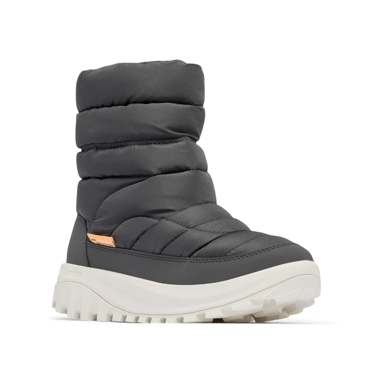 Columbia Women's Snowtrot Mid Snow Boot, Shark/Peach, 6.5 UK
