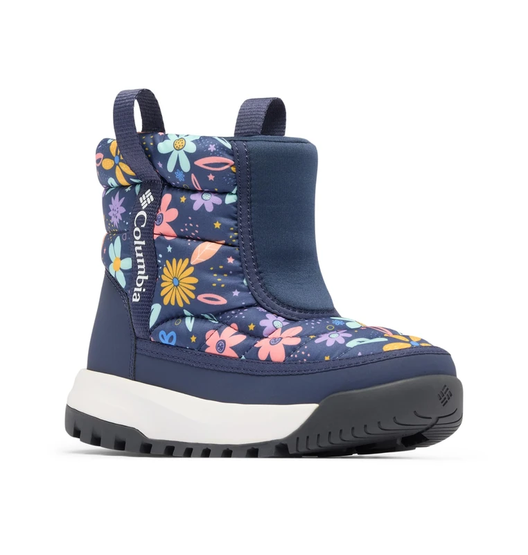 Columbia Children'S Snowtrot Mid Boots, Effortless Slip-On, Enhanced Comfort, Non-Slip Grip, Reflective Warmth, Water Resistant - Youth Unisex