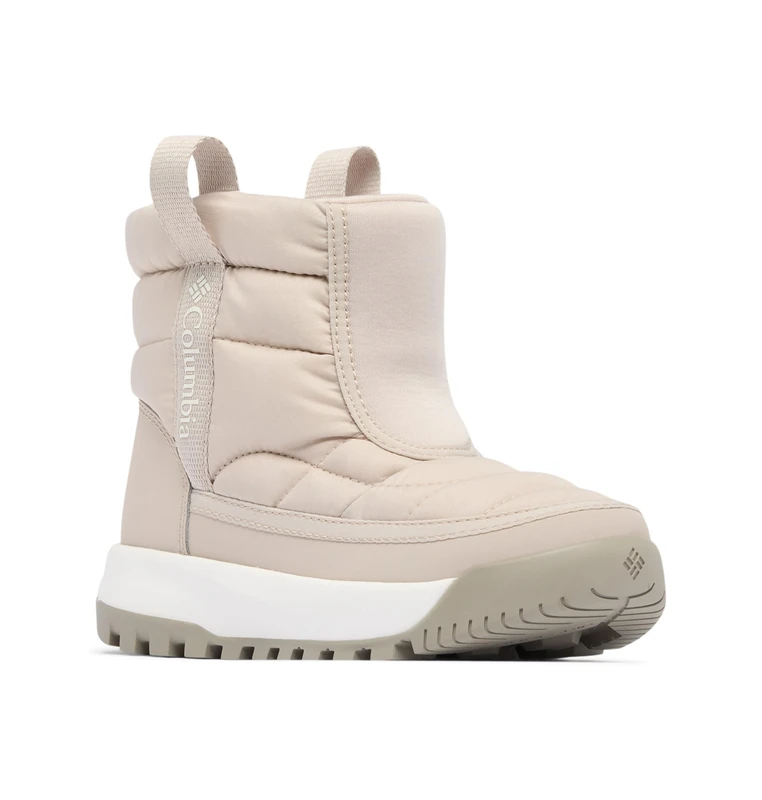 Columbia Youth Little Snowtrot Mid, Snow Boots, Soft Taupe/Sea Salt, 8 Regular