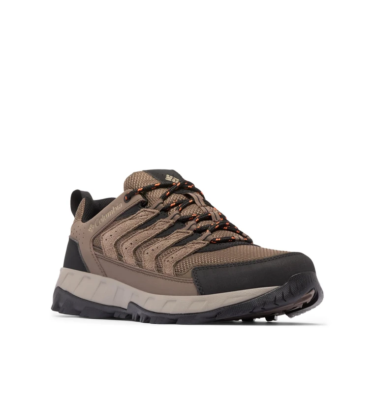 Columbia Men's Strata Trail Low Hiking Shoe, Mud/Tangy Orange, 10 UK