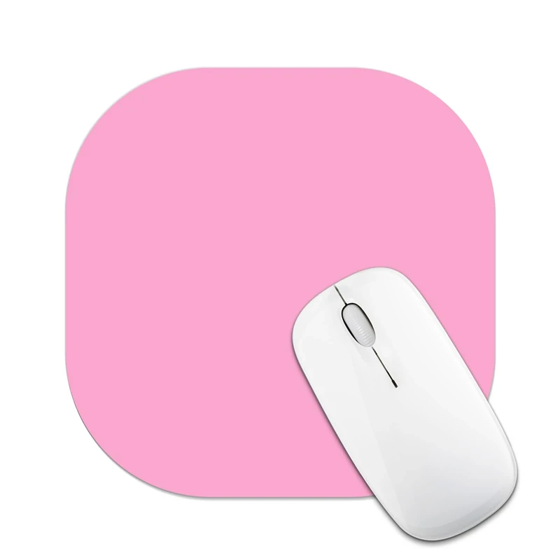 LF LOIAAFEL Square Mouse Mat, Small Mouse Mat Pink, Non-Slip Mini Mousepads Cute, Rubber Mouse Pads Portable 18cm x 18cm for Travel Working Home Desk Organiser