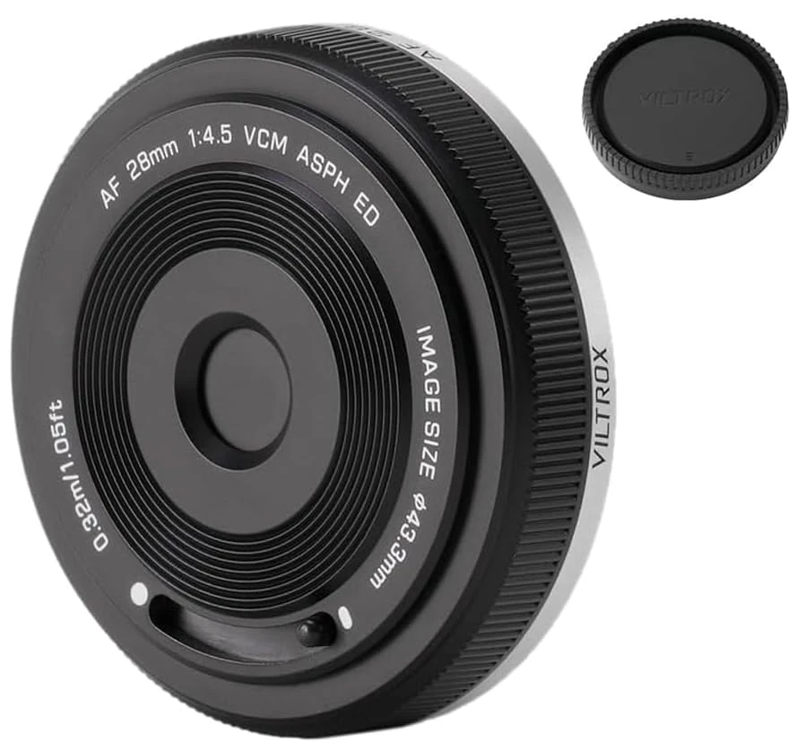 VILTROX 28mm F4.5 FE Full Frame Pancake Lens，Auto Focus 28mm f/4.5 Chips-Size Wide Angle Lens for Sony E Mount a7c a7cr a7cii a6100 a6400 a6600 a6700 a7iii a7iv a9