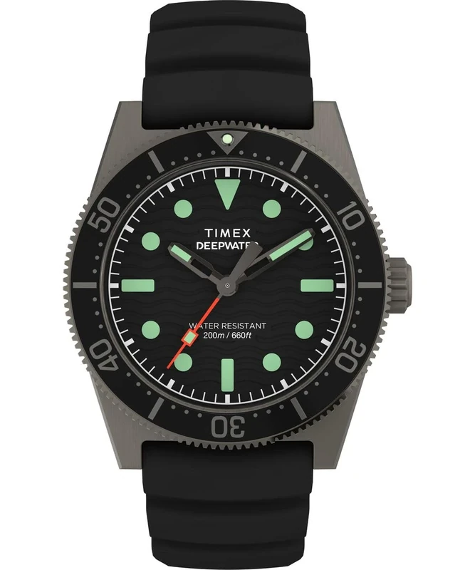 Timex Men's Analogue Quartz Watch with a Rubber Strap Deep Water Reef