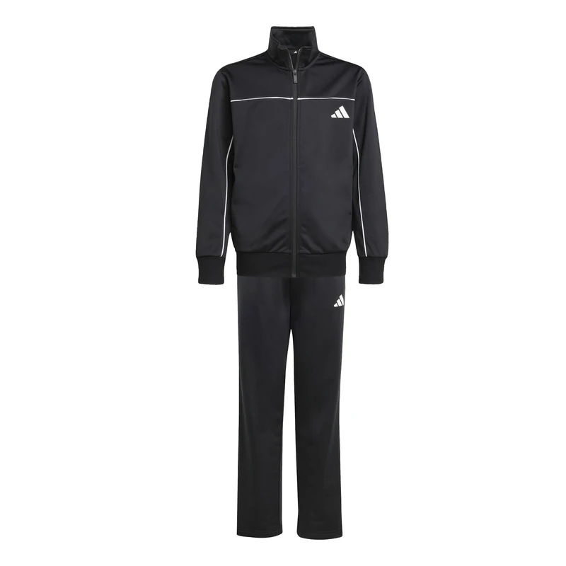 adidas Unisex Kids Junior Tricot Colourpop Tracksuit, black/white, 13-14 Years