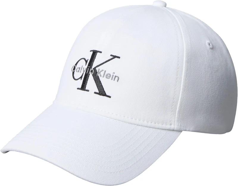 Calvin Klein Men’s Embroidered Baseball Cap, White (Bright White), One Size - Image 1