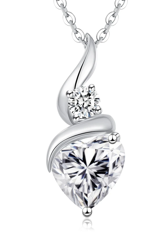 LOUISA SECRET Infinity Heart Necklaces for Women 925 Sterling Silver or Brass Plated with Rose Gold Birthstone Pendant,Christmas Jewellery Gifts for Women/Wife/Her Anniversary Birthday Mothers Day