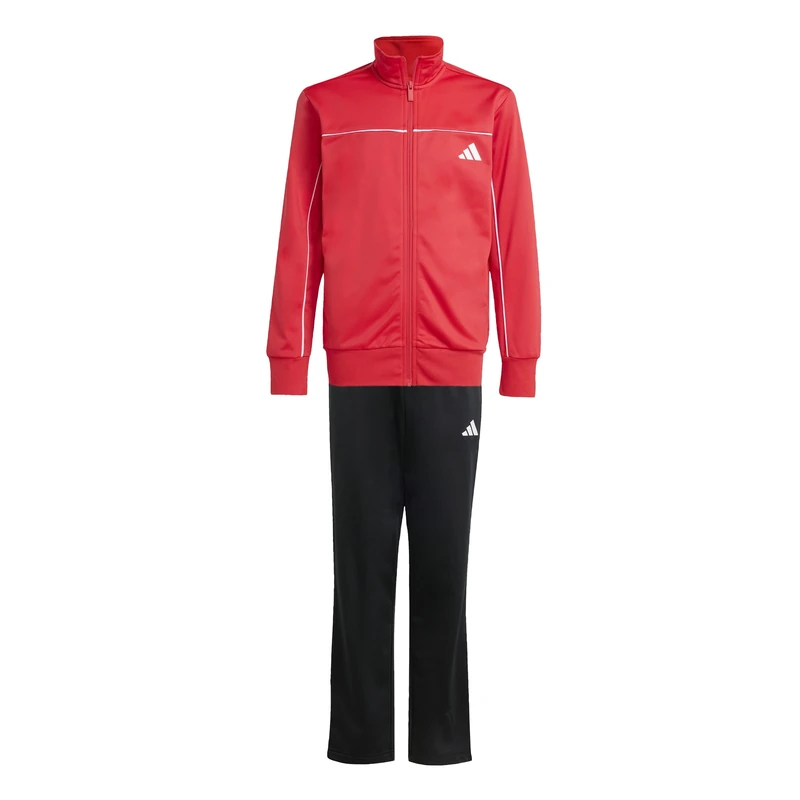 adidas Unisex Kids Junior Tricot Colourpop Track Suit, pure ruby/white, 7-8 Years