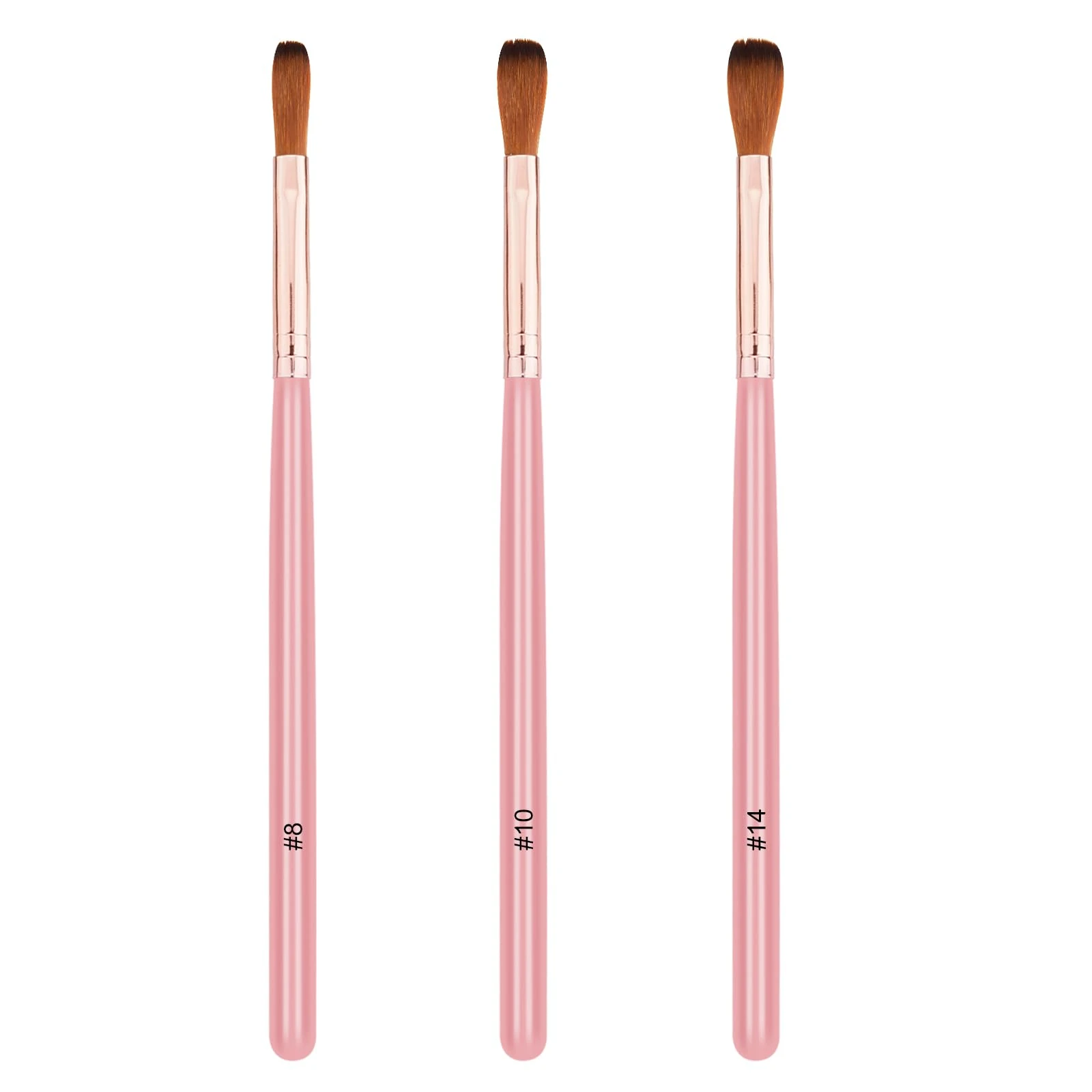 3 Pcs Acrylic Nail Brush Set,Size 8/10/14 Nail Brush Set for Nail Extension Acrylic Nail Art Design Women Gift Set – Manicure & Pedicure Nail Brushes for Professional Use