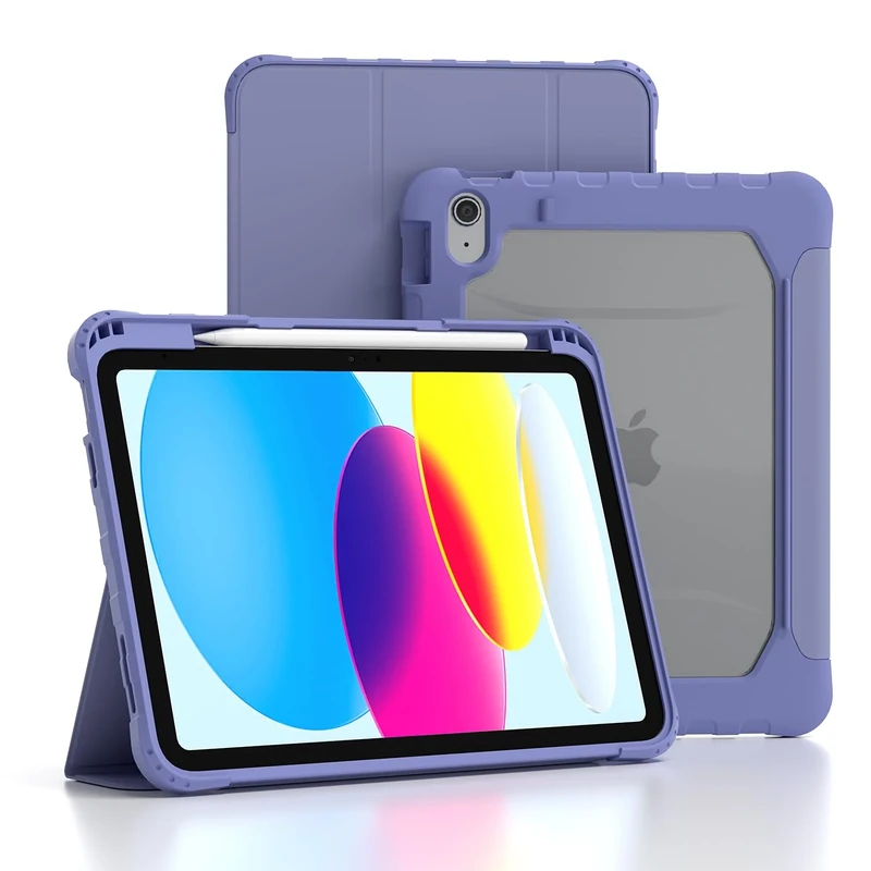 TOPESCT Case for iPad (A16) 11th Generation 11 Inch 2025/ iPad 10th Generation 10.9 Inch 2022, Auto Wake/Sleep, Strong Magnetic Shockproof Cover with Hard PC Translucent Back Shell,w/Pencil Holder