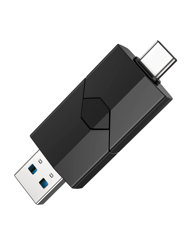 Vansuny 256GB 2 in 1 USB C Stick USB 3.0 Flash Drive Retractable USB Type-C Memory Stick USB C and A Thumb Drive for iPhone 15 iPad Pro Android Smartphone Laptop PC