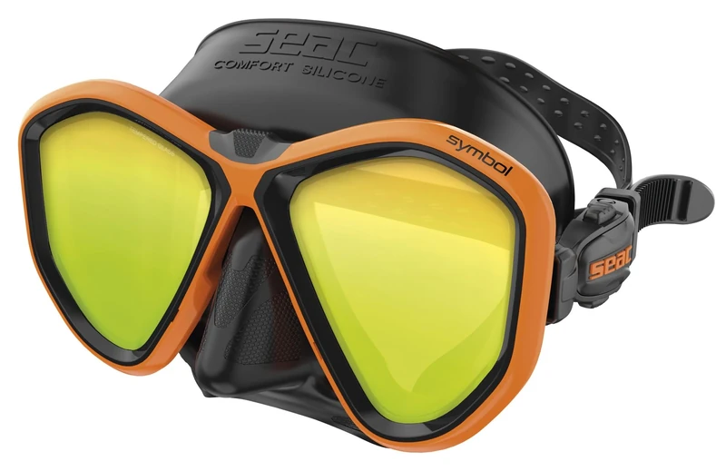 Seac Symbol, Made in Italy diving mask with two lenses and 3D buckle