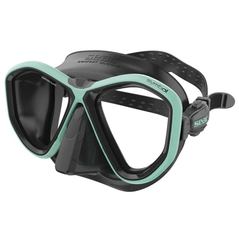 Seac Symbol, Made in Italy diving mask with two lenses and 3D buckle