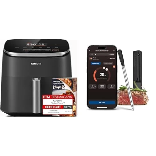 COSORI Turboblaze Air Fryer and Smart Wireless Meat Thermometer