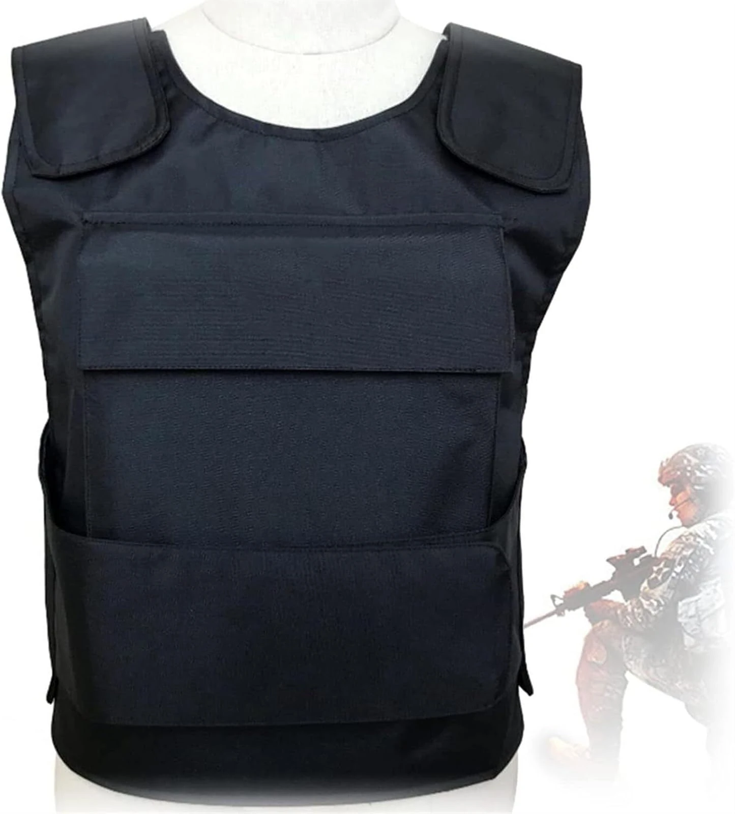 PBTMCD 3 Levels Heavy Tactical Outdoor Training Protection Vest, IIIA High Manganese Steel Armored Vest, Paintball Vest, Chest Protection