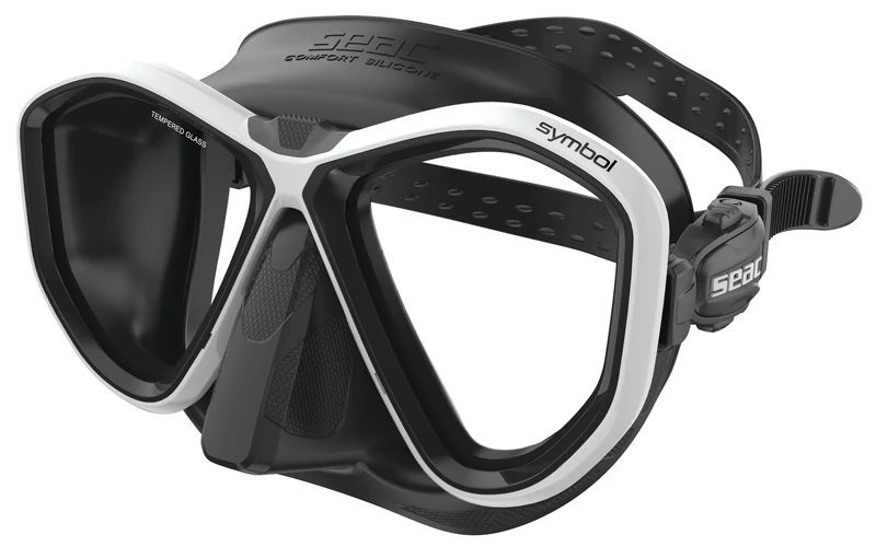 Seac Symbol, Made in Italy diving mask with two lenses and 3D buckle