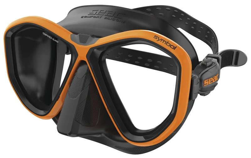 Seac Symbol, Made in Italy diving mask with two lenses and 3D buckle