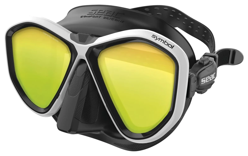 Seac Symbol, Made in Italy diving mask with two lenses and 3D buckle