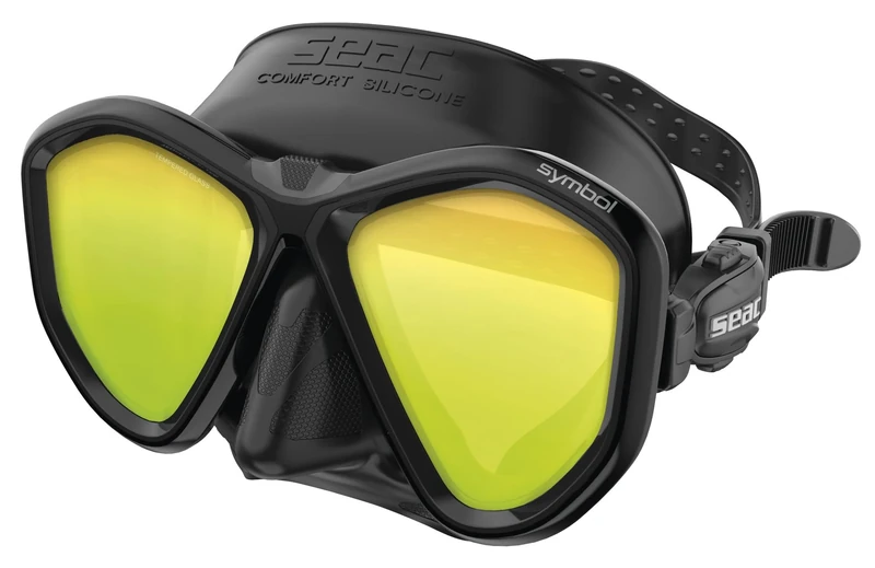 Seac Symbol, Made in Italy diving mask with two lenses and 3D buckle