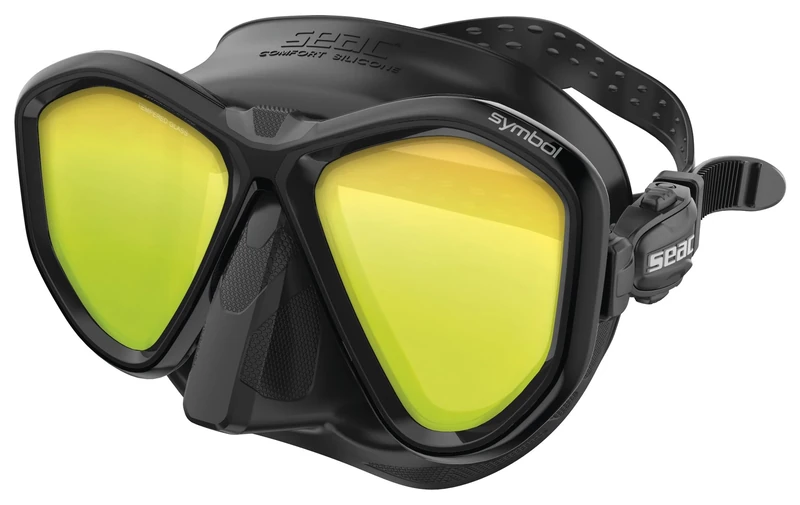Seac Symbol, Made in Italy diving mask with two lenses and 3D buckle