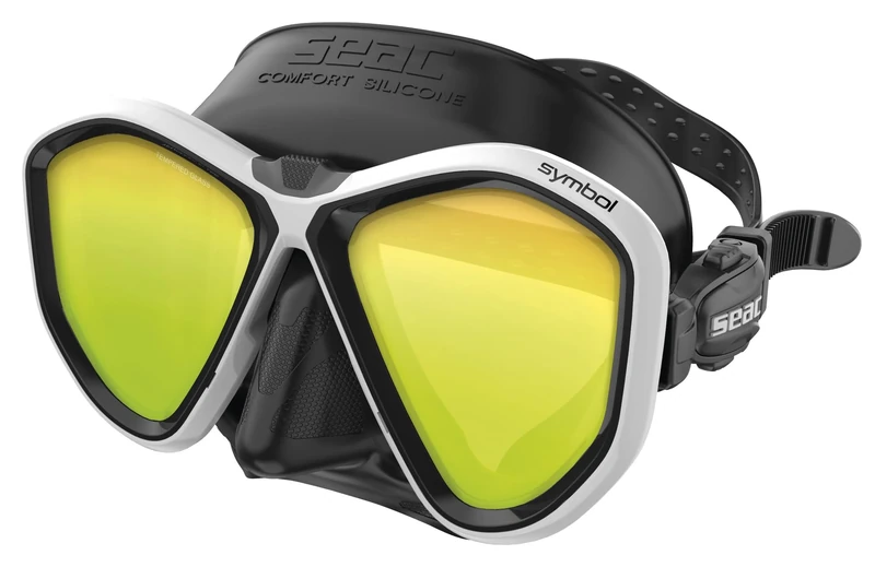 Seac Symbol, Made in Italy diving mask with two lenses and 3D buckle
