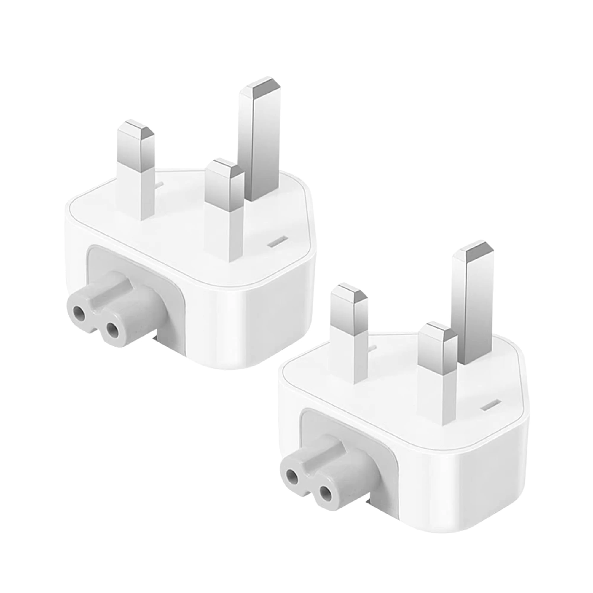 2 Pack UK Plug Charger for A-pple Macbook, AC Adaptor Wall Plug 3 Pins Standard Head Travel Plug for MacBooks Pro Air Mac iBook iPod iPad iPhone USB Power Adapters Replacement